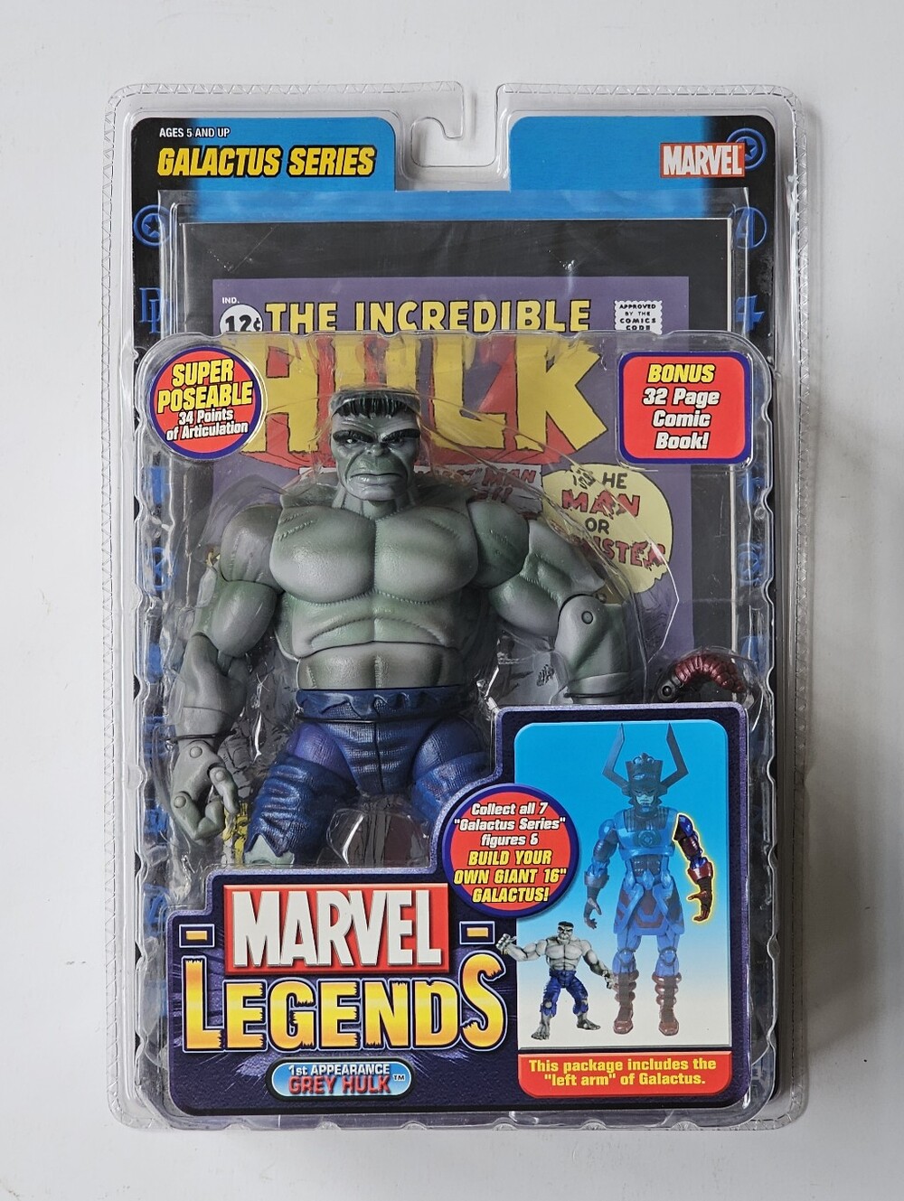 Grey Hulk Toy Biz Marvel Legends Action Figure - Galactus Series 1st Appearance
